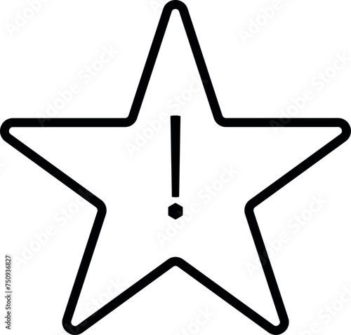 Warning star icon vector illustration