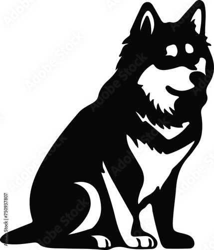 Siberian Husky   silhouette