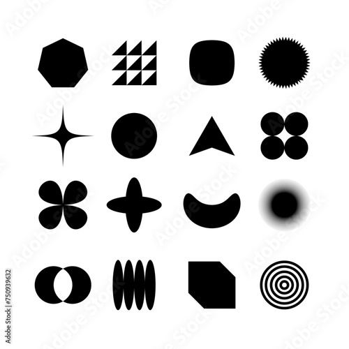 Abstract geometric shapes and grids.