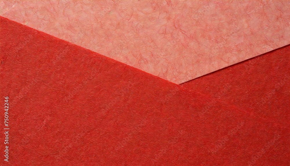 Fototapeta premium Textured red Japanese paper material. red textured material. Red Japanese modern background. Vermilion wallpaper.