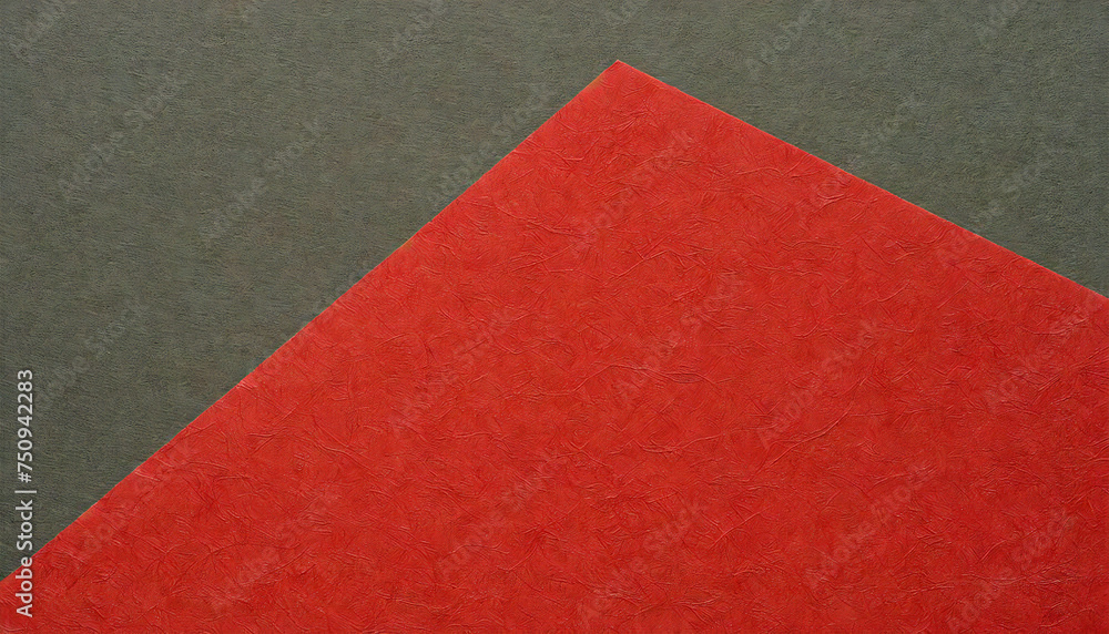 Fototapeta premium Textured red Japanese paper material. red textured material. Red Japanese modern background. Vermilion wallpaper.