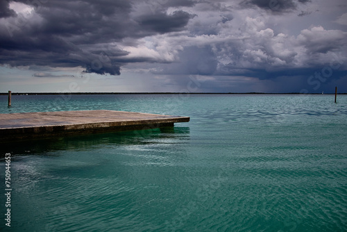 barco, bacalar, quintana roo, mexico, 