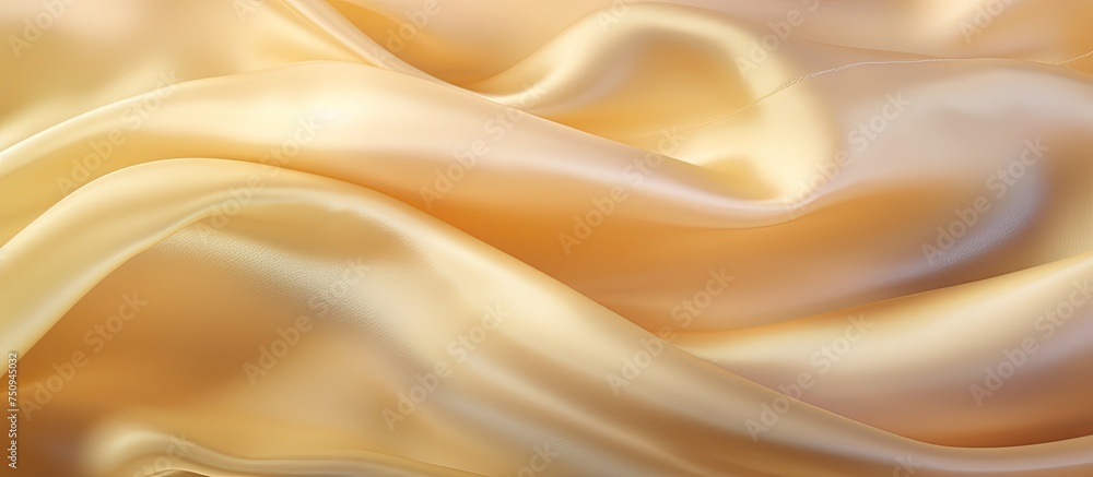 A detailed view of a luxurious yellow silk fabric, showcasing its smooth texture and elegant pale gold gradient. Ideal for curtains, special occasions, and high-end fashion garments. A detailed view of a luxurious yellow silk fabric, showcasing its smooth texture and elegant pale gold gradient. Ideal for curtains, special occasions, and high-end fashion garments.