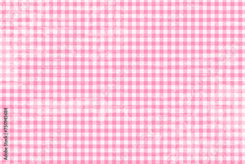  Pink gingham material background