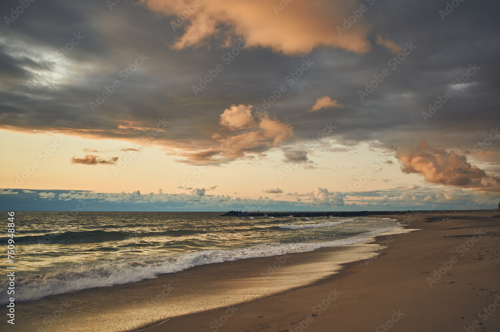 Evening at the danish coast. High quality photo Evening at the danish coast. High quality photo