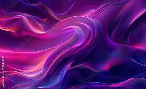 Purple, black hues in a swirling abstract liquid pattern, Curve Dynamic Fluid Liquid Wallpaper ideal for creative multicolor Neon Sky Gradient Background.