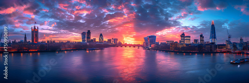 Panoramic View of London After Sunset,
Sunset over dnipro
