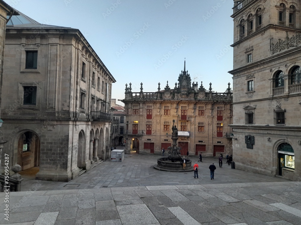Plaza de Platerías de la Catedral de Santiago de Compostela, Galicia