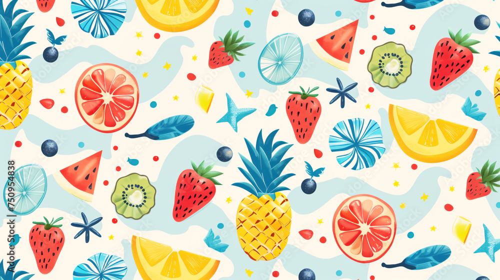 Seamless colorful summer patern Seamless colorful summer patern