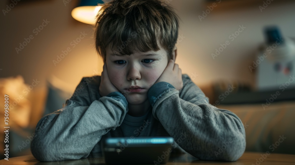 Sad child, No More Screen Time concept .Strict mother limiting the screen time spent on electronic devices. Sad child, No More Screen Time concept .Strict mother limiting the screen time spent on electronic devices.