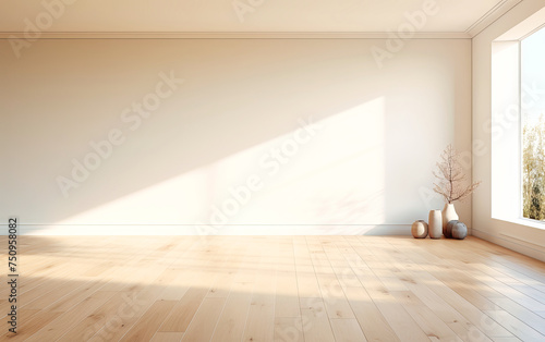 Empty Room With Wooden Floor and Window