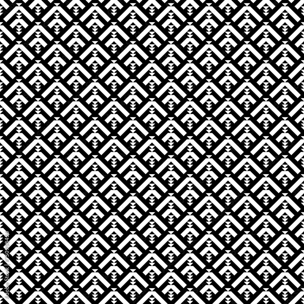 Seamless pattern. Ethnic wallpaper. Forms background. Triangles, figures motif. Triangular shapes, curves ornament. Geometric backdrop. Digital paper, textile print, web design, abstract. Vector art Seamless pattern. Ethnic wallpaper. Forms background. Triangles, figures motif. Triangular shapes, curves ornament. Geometric backdrop. Digital paper, textile print, web design, abstract. Vector art