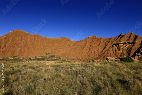 The Bardenas Reales is a semi-desert natural region of some 42 000 hectares in southeast Navarre  Spain