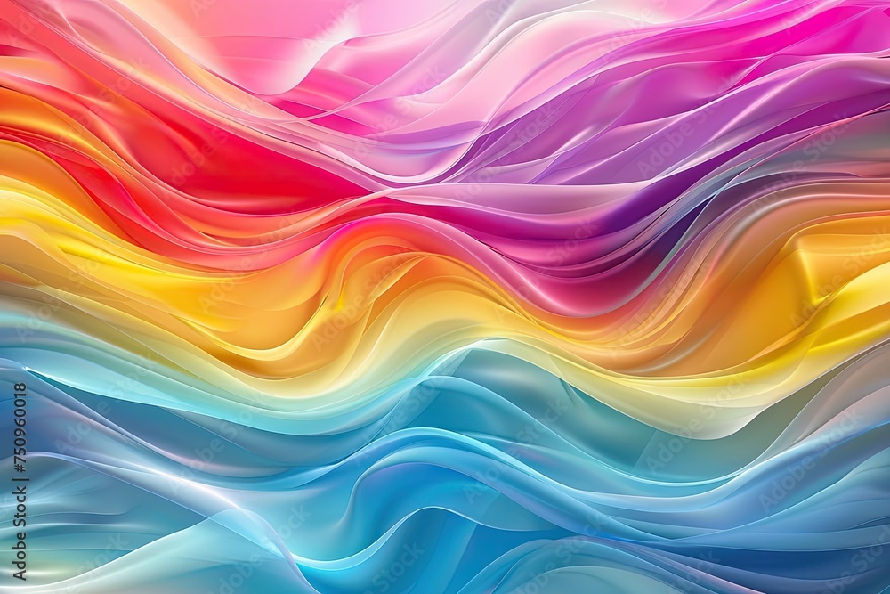 colorful abstract wave background Abstract rainbow colors wave background Spectrum color flow wave