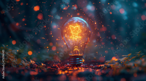 Dive into the depths of creativity with an image of a glowing light bulb surrounded by an array of colorful sparks, each representing a unique and innovative idea waiting to be exp