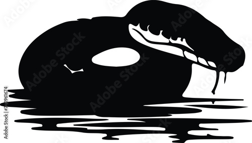 water moccasin  silhouette