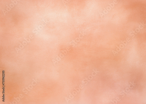 Abstract peach color blurred background for portrait. Portrait backdrop for studio. Empty orange wall.