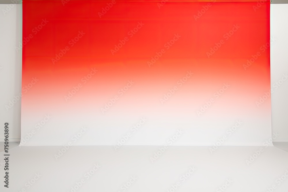 Obraz premium Red White Gradient Studio Backdrop, Product Photo Studio, Empty Room Interior, Red Photo Background