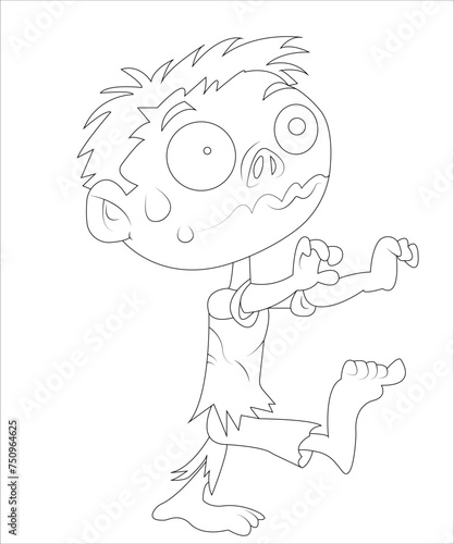 Halloween coloring book page for kids