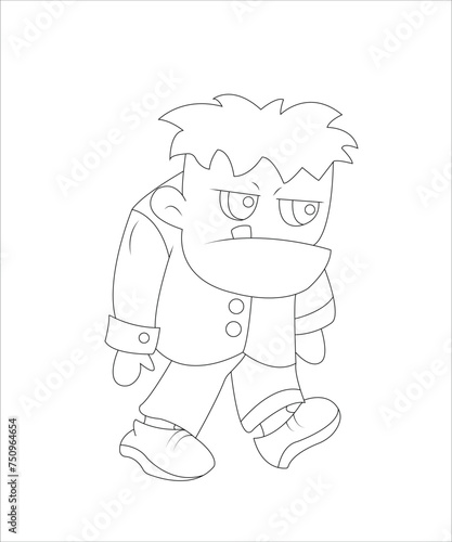 Halloween coloring book page for kids