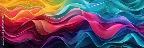 colorful abstract wave background Abstract rainbow colors wave background Spectrum color flow wave © PinkiePie