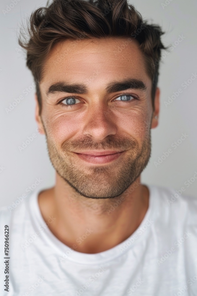 A close up of a man brushing his teeth. Suitable for dental hygiene concepts A close up of a man brushing his teeth. Suitable for dental hygiene concepts