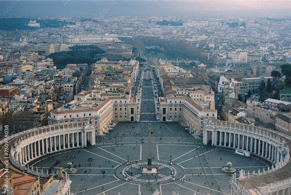 a view from Saint Peter's basilica in Rome 