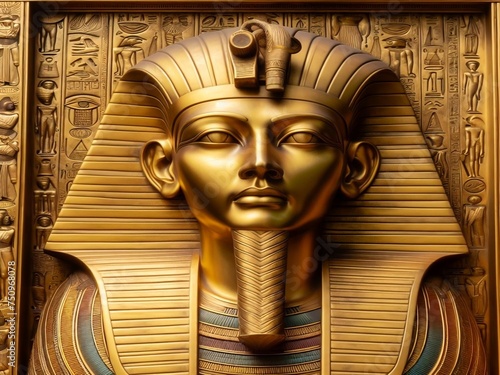 Wallpaper Mural Goldener Sarkophag eines Pharaos in einer ägyptischen Grabkammer Torontodigital.ca