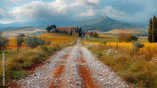 Countryside, San Quirico d`Orcia , Tuscany, Italy.