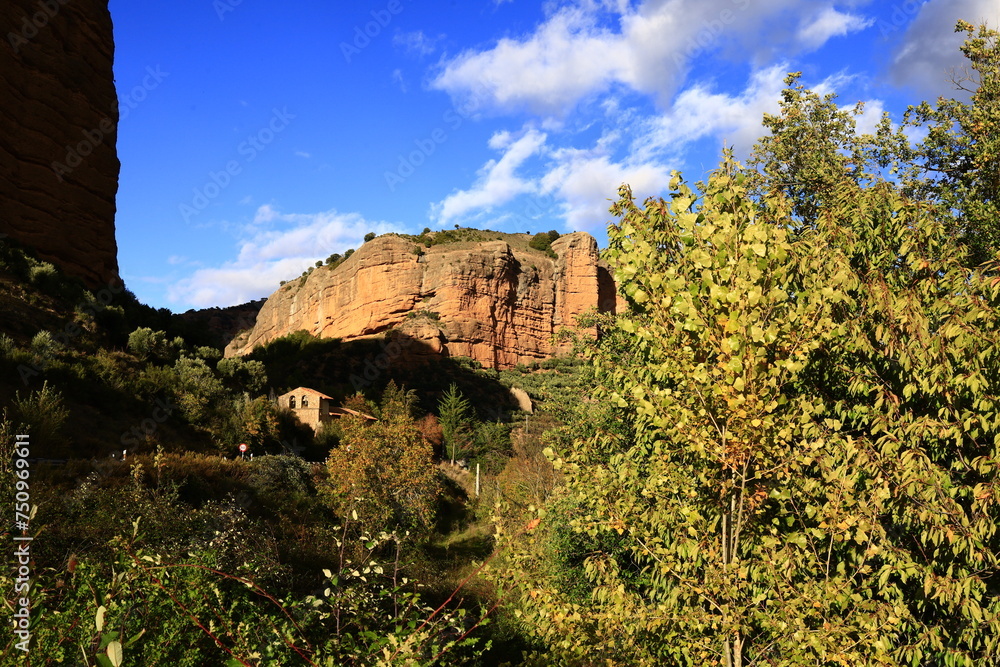 Peña Bajenza is a large rock formation situated just above the village of Islallana in the Spanish province of La Rioja