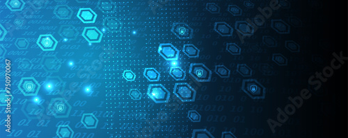 Cyber security and information or network protection. Future cyber technology web services for business and internet project