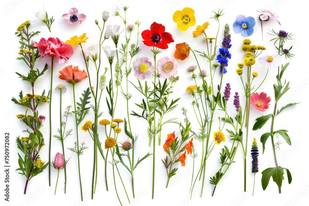 Vibrant flowers on a clean background, perfect for various design projects
