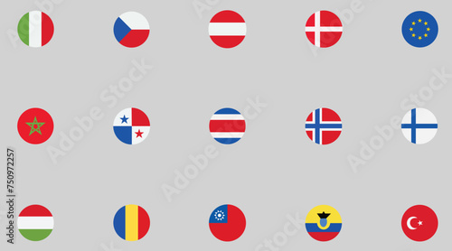 National flags icons