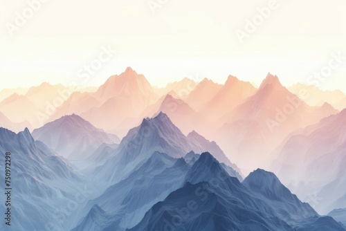 Scenic sunset view of a mountain range, perfect for travel and nature concepts