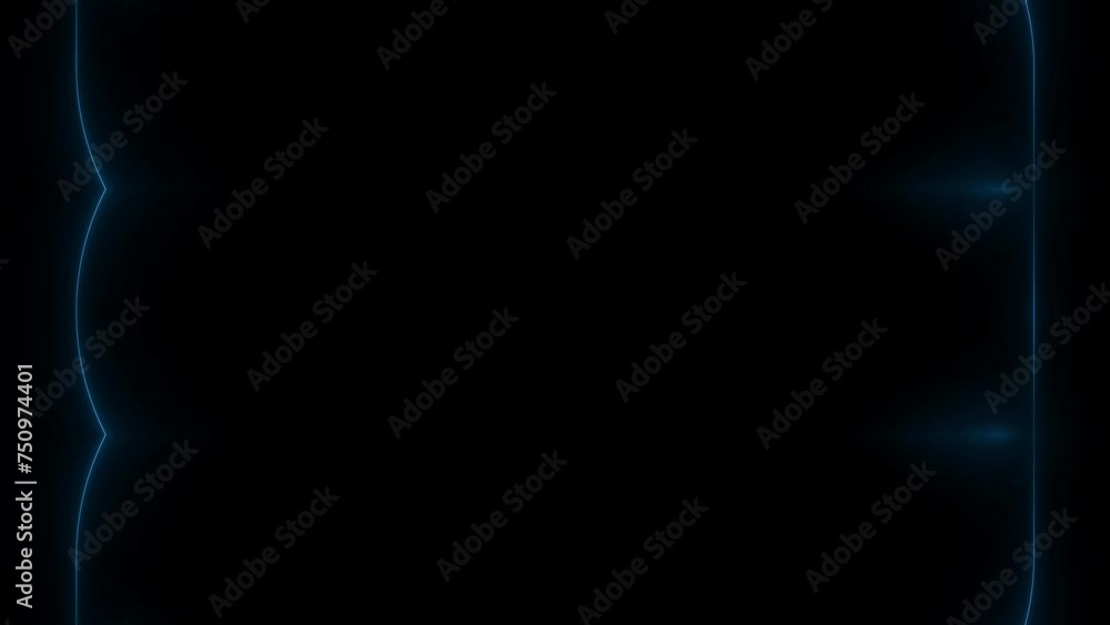 Vidéo Stock Square vertical rounded frame with moving neon light effect ...