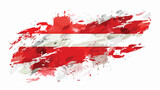 Brush painted flag Indonesia. Hand drawn style flag
