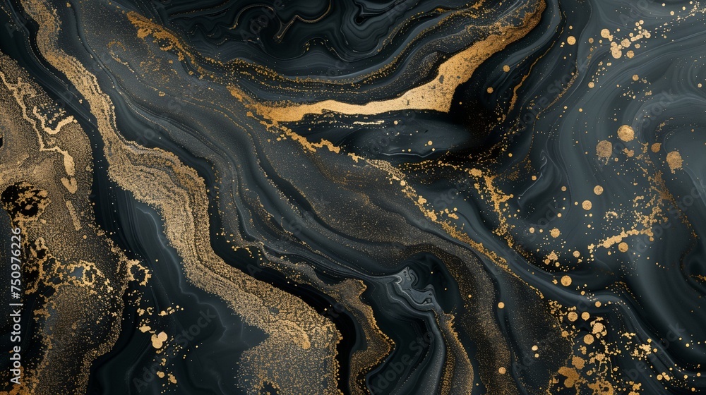 a black and gold marble texture with gold highlights a black and gold marble texture with gold highlights