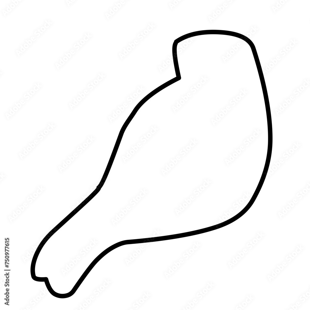 simple outline of chicken thigh simple outline of chicken thigh