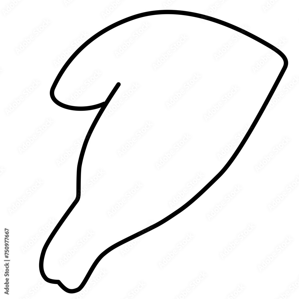 simple outline of chicken thigh simple outline of chicken thigh