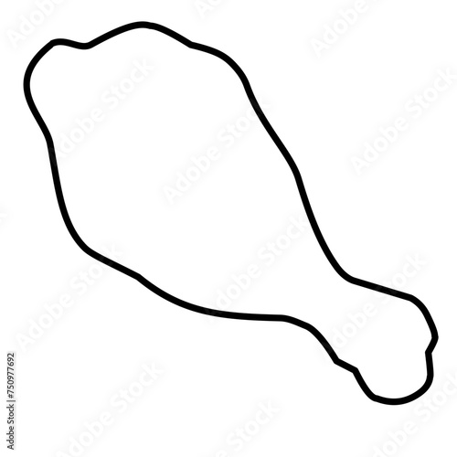 simple outline of chicken thigh