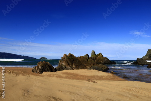 Laga beach in Urdaibai Biosphere Reserve, Gascony, Basque Country, Spain photo