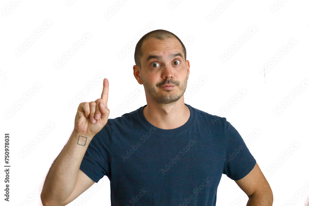 expressive average looking bald man expressive average looking bald man
