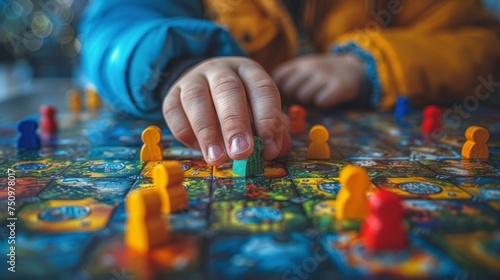 Children Playing Board Game