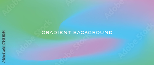 Gradient background. Illustration with green, purple and blue colors. Banner template...