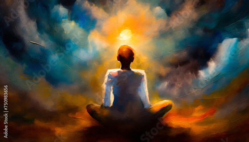 person meditating in yoga pose © ARTISTROY