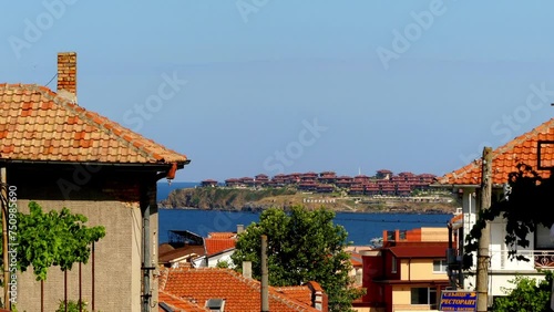 SOZOPOL, BULGARIA - JULY 18 2016: Sozopol is an ancient seaside town located 35 km south of Burgas on southern Bulgarian Black Sea Coast. Today it is one of major seaside resorts in the country. photo