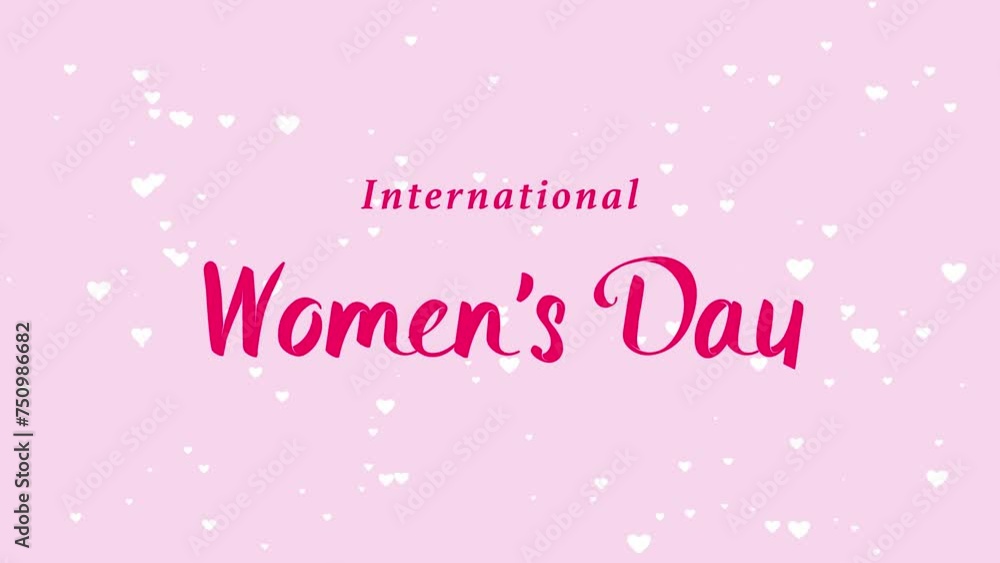 International Women's Day animation video greeting. particle love background for greeting video International Women's Day animation video greeting. particle love background for greeting video