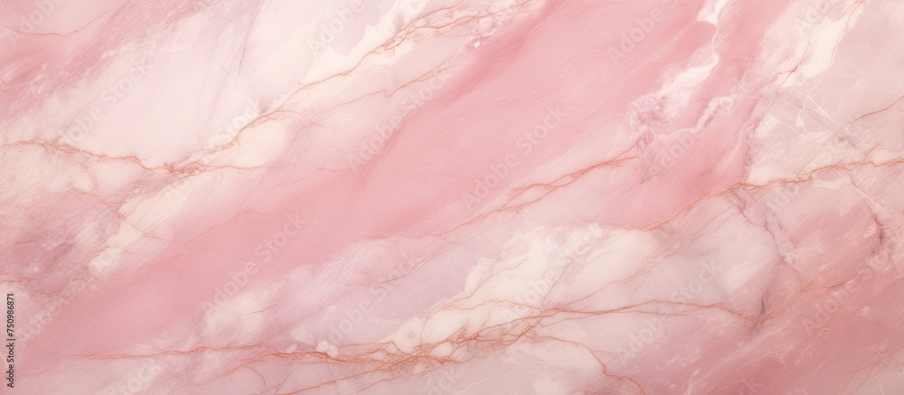 Detailed close up view of a seamless soft pink marble background, showcasing the intricate natural pattern and texture of the marble surface. Detailed close up view of a seamless soft pink marble background, showcasing the intricate natural pattern and texture of the marble surface.