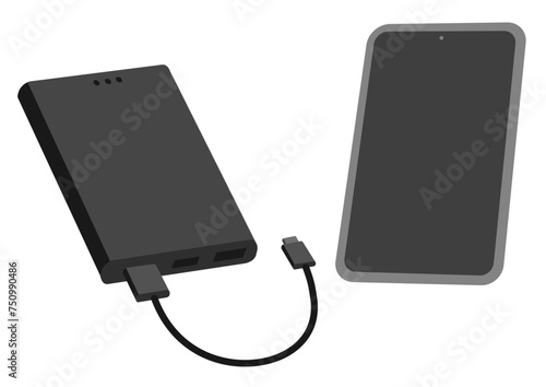 スマートフォンと充電器のイラスト_5
