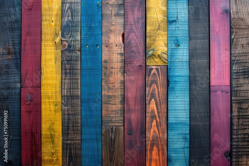 Kolorowe deski drewniane tła